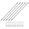 sourcing map 5pcs Double Ended Stud Screws, M6x220mm 304 Stainless