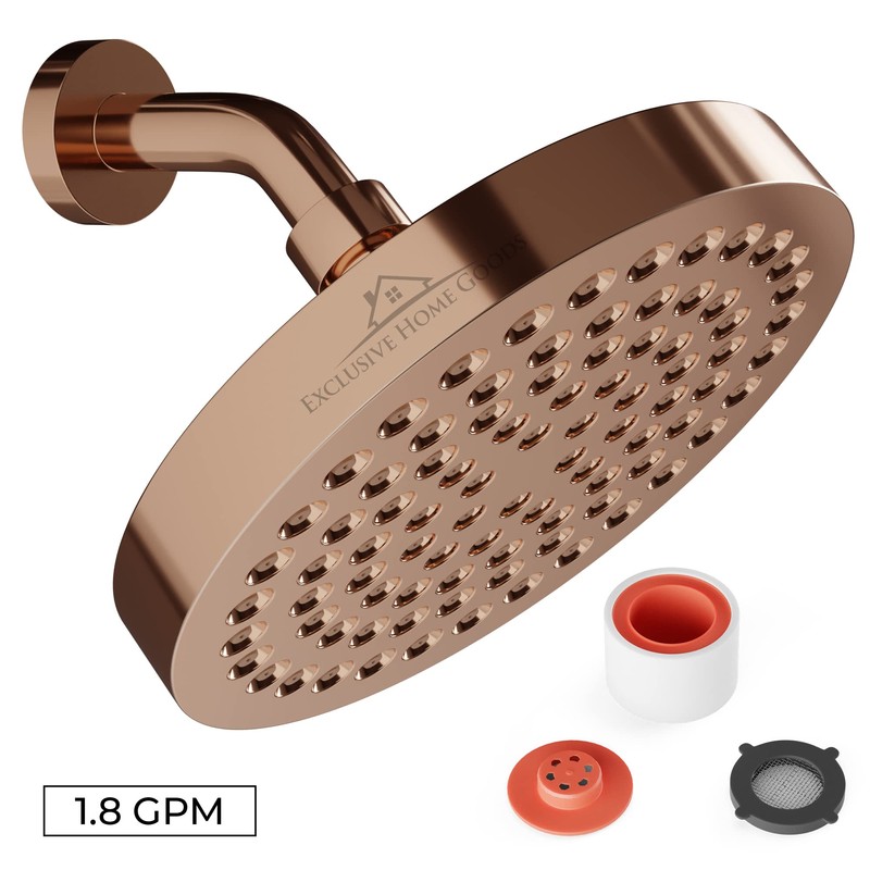 Rainfall Shower Head - 6" High Pressure Shower Heads -