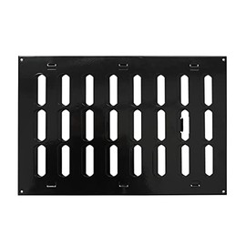 300x200mm (12x8") Sliding Grille Made of Sheet Steel – Black Ventilation Grille Exhaust Grille