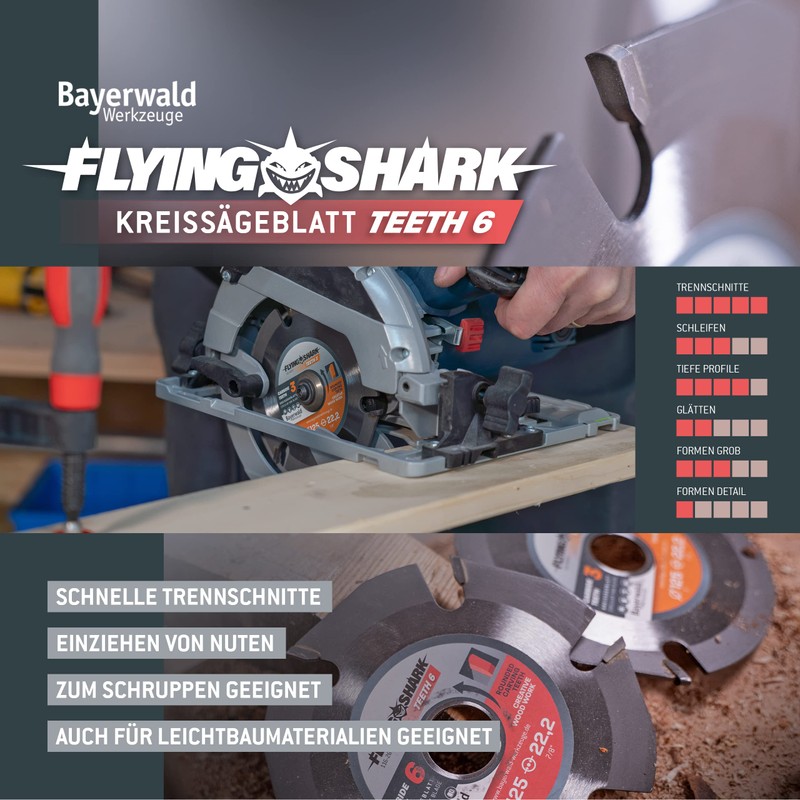 Bayerwald Flying Shark Diameter 115 mm (6 Teeth) Wood Saw