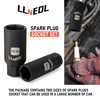 LLNEDL 3/8" Drive Impact Socket Set 95Pcs, Spark Plug Socket