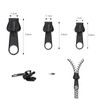 Zip Slider Replacement, 36 Pieces Removable Zip Puller, Zip Fix