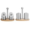 Stainless Steel Condiment Container Pot Seasoning Box Set Spice Pepper
