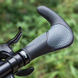 CXWXC Bicycle Grip, Durable, Ergo Grip, Reduces Fatigue, Anti-Slip, Easy Installation (VLG-1185AD3)