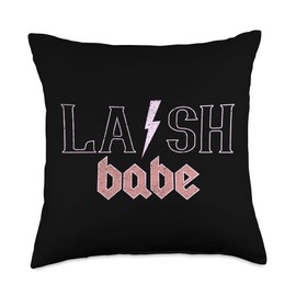 Lash Babe Eyelash Babe Lash Artist & Lash Tech Vintage Babe Artist Eyelash Lash Tech Throw Pillow, 18x18, Multicolor