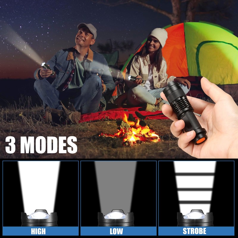 Fumete 20 Pieces LED Flashlight Mini 3 Mode Tactical Torch