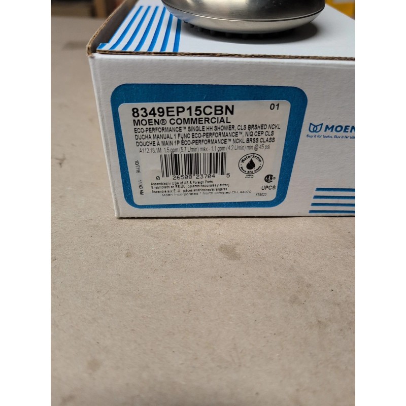 Moen 8349EP15CBN Commercial Single Function Hand Shower Brushed Nickel NOS