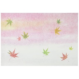 若泉漆器 上質紙マット 尺3寸長手テーブルマット 朧(おぼろ)シリーズ もみじ(朧) 100枚入 B-26-17