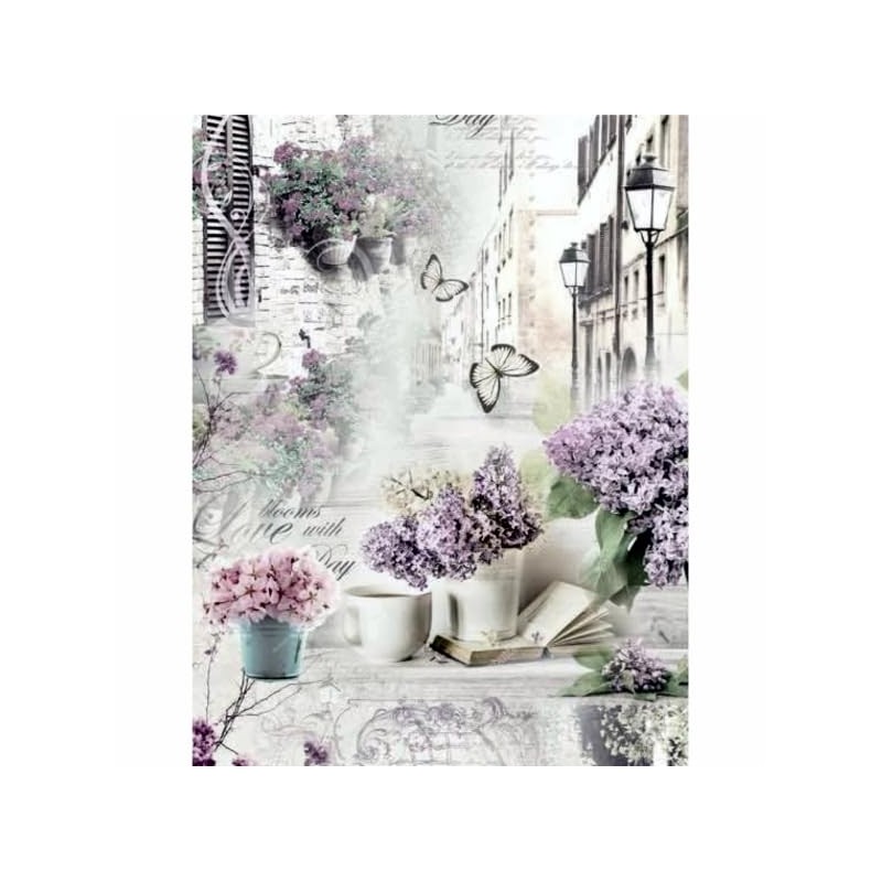 Lilac Theme Rice Paper, 8 x 10.5 inch - 6