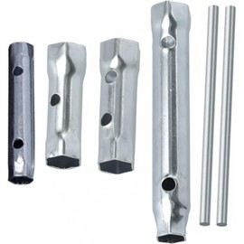 6PCS Spark Plug Wrench Set - Professional Dual-Ended Spanner (10-12mm/14-21mm/16-18mm/17-19mm) - Motorcycle Ignition & Plumbing Tool Kit - Fits Harley, Kohler, Honda, Yamaha & Plumbing Nuts