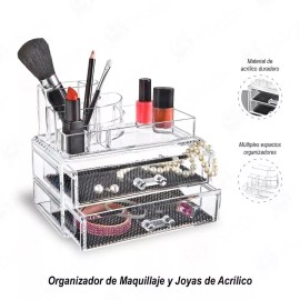 Cosmetic Storage Organizador De Acrílico Para Maquillaje Joyero Con Cajones