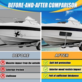 Desunqin 2 Pack Carpeted Marine Boat Trailer Bunks, Boat or ski Trailer Black Bunk Boards for Trailer Boats