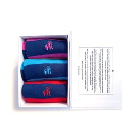 SWOLE PANDA | Luxury Super Soft Bamboo Socks For Men, Multicoloured Stripes, 3 Pack, Size 7-11