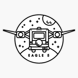 Eagle 5 Sticker Bumper Sticker Vinyl Decal 5"