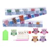 5PCS DIY Owl Diamond Painting Key Chain Acrylic Pendant Handmade
