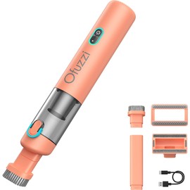 Ofuzzi Day - H8 Apex Cordless Handheld Vacuum Cleaner, 30AW Powerful Suction, 1.2lbs Lightweight, 120ml Dust Cup, Dual Filtration, 30 Mins Runtime, Mini Vacuum for Pet, Home, Narrow Spaces(Orange)