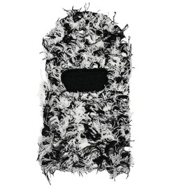 JointlyCreating Balaclava Face Mask for Men and Women One Size Distressed  Full Face Knitted Ski Mask,Windproof Cool Snowboarding Motorcycle UV Protection Hat - Color: Style 1-Black & White