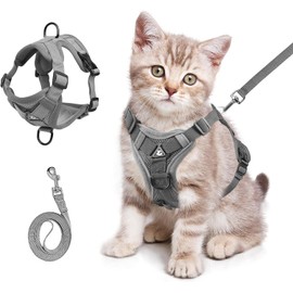 Shudyear - Portador de pecho ajustable para gatos, antiescape, ajustable, de malla suave, para gatos pequeños y cachorros, chalecos medianos para