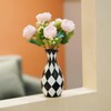 Modern Geometric Polyresin Handmade Vase, Nordic Style Decorative Centrepiece, Living