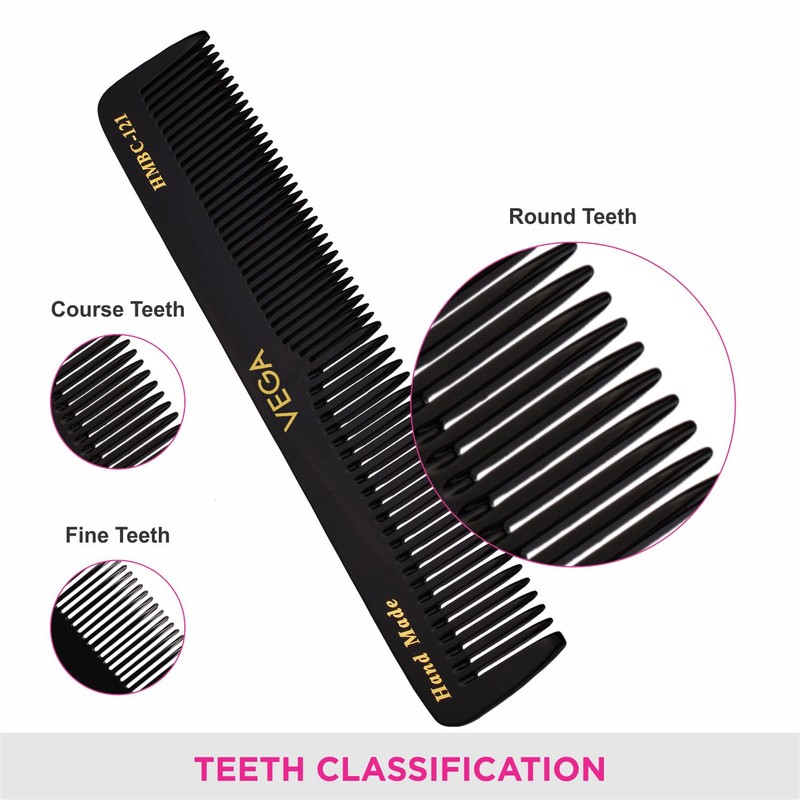 Vega Graduated Dressing Comb, black, 25 g