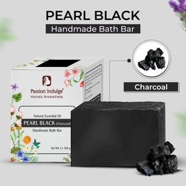 Pasion Indulge Charcoal Handmade Bath Soap, Natural Essential Oil Nourishing Bath Bar | Deep Cleansing | Bath soap for all type skin - (Pack of 3)