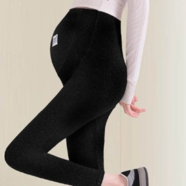 Maternity Leggings Yoga Pants Bottoms Abdominal Support Breathable Comfortable Four-Season Workout Daily Office Wear SIS-824 Maternity Leggings/Black/2XL 3ea