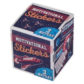 Christian Art Gifts Multicolor Inspirational Scripture Faith-Based Sticker Roll for Boy & Girls: Over 200 Self-Adhesive Stickers for Kids, Motivational Outer Space Theme, Quotes & Verses, Easy-Peel