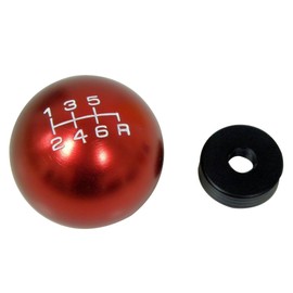 VMS RACING 10x1.5mm Thread 6 Speed Shift Knob in Red Round Billet Aluminum for 2002-2006 02-06 Acura RSX Type-S