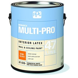 47-510/01 Latex Paint, High Hide Semi-Gloss1 gal, Multi-Pro, Interior Paint for Rooms, White