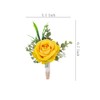 Ansofi Yellow Set of 6 Boutonniere for Best Men Groom