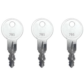 (3) KeyPower 701-760 Keys for Bauer RV Trailer Camper Cambar Door Locks, Pre-Cut Key Codes RV701 - RV760 (701)