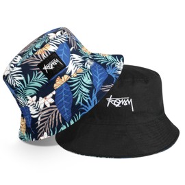 AYPOW Fishing Hat Double-Sided Wear XXL Unisex, Fashionable Large Size Wide Brim Cotton Bucket Hat, Easy Foldable Outdoor Sun Hat Fishing Hats Bucket Hat Leisure Hat Summer Hat Men Women 54-65, black