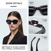 Onrtry Rectangle Sunglasses for Small Face Women Men Retro Square