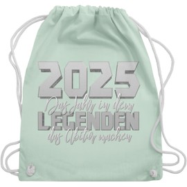 Shirtracer - Gym Bag Backpack – Graduation & Graduation – 2024 The Year in Legends to Make the Abitur, 05 Pastel Green