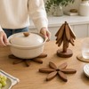 Wooden Trivet for Hot Pots & Bowls – Tree-Shaped Heat-Resistant