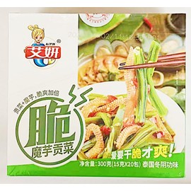 Thai Tom Yum Goong Flavor Konjac Vegetable,10.58 Oz,(15gX 20 Packets),2Pack 冬蔭功味魔芋贡菜