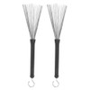 2 Pcs Drum Brushes, 1 Pair Retractable Drum Wire Brushes