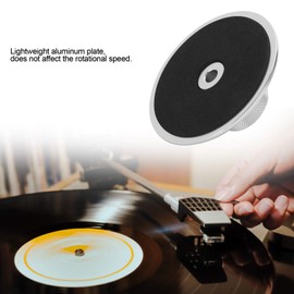 LP Turntable Disc Stabiliser Record, Aluminium Record Weight Stabilizer, Record Weight Clamp for Turntable (Silver)