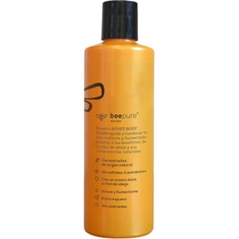 Beepure® Skincare Gel de Ducha Miel y Aloe Vera, 240 ml Sin Sulfatos ni Parabenos, Hidratante Natural, Extra Espuma, Sin Colorantes, Aroma Dulce a Miel