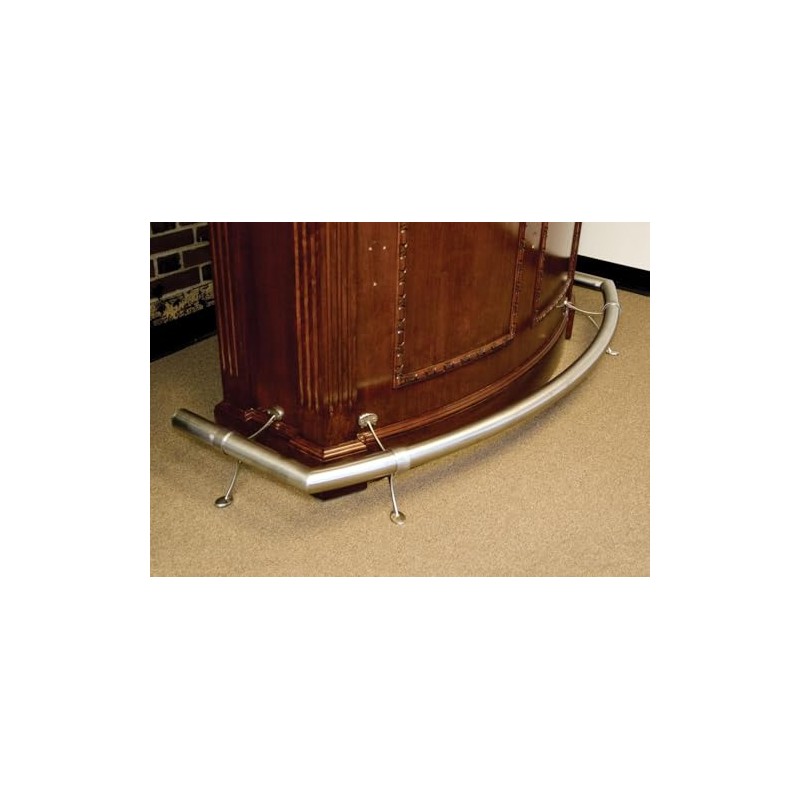 Outwater 48" Polished Brass Railing | 2" Diameter Solid Brass