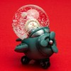 SIKORA SK07 Small Glass Decorative Snow Globe Snowman in Aeroplane