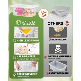 1/6 Size&4 Inch Translucent NSF Food Pan: 9 PCS[Total Seal] [Hot&Cold Resistant] Food Storage Containers with Lids, Topping Salad Bar Container (BPA-FREE)
