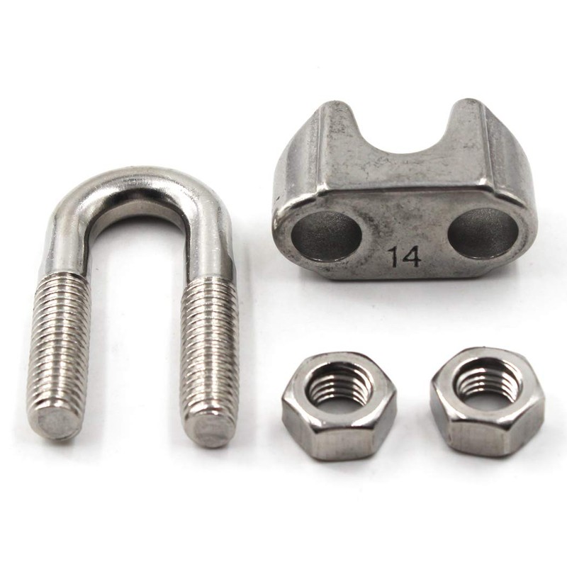 20PCS M5 Wire Rope Clip Cable Clamps 304 Stainless Steel
