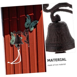 BESPORTBLE Rustic Iron Doorbell Vintage Design for Gardens Cottages and Front Doors Wall-Mounted Decorative Bell for Home and Cafe Use