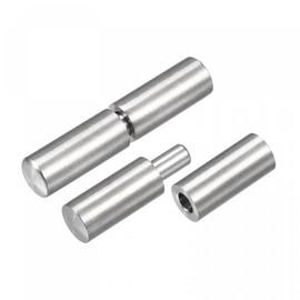 sourcing map 6 Pairs Weldable Barrel Hinges Male to Female 201 Stainless Steel 45 mm x 10 mm
