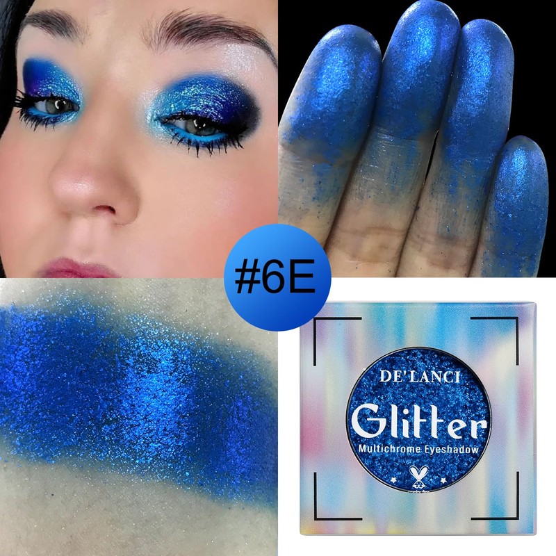 Blue Shimmer Single Eyeshadow Shimmering Sapphire Blue Glitter Eyeshadow Highly