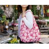 Kurochiku Japanese Pattern Shopping Eco Bag, Sakura, Black