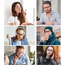 MIGSIR Blue Light Blocking Glasses for Computer Gaming, Fashion Fake Anti Eye Strain Eyeglasses for Women Men