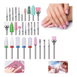 Juego Manicura Pedicura Broca Uña Cerámica Profesional 30pcs
