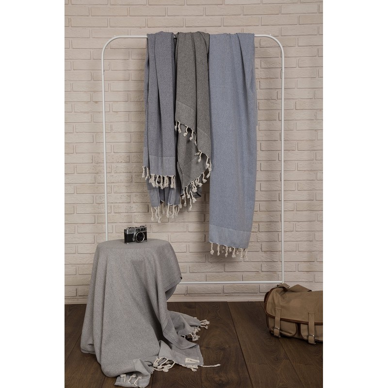 Bersuse Ventura Peshtemal Hamam Towel 100% Cotton Ecru
